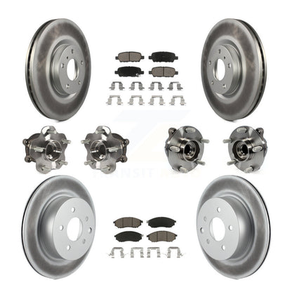 Kit de plaquettes de rotor de frein enduites de roulement de moyeu avant et arrière (10 pièces) pour INFINITI EX35 QX5
