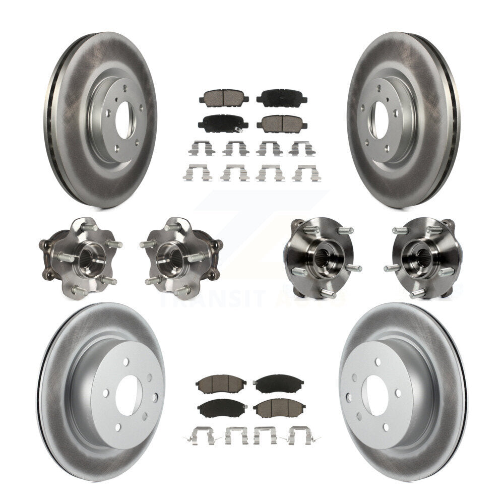 Kit de plaquettes de rotor de frein, roulement de moyeu avant et arrière (10 pièces) pour INFINITI G37 EX35 G2