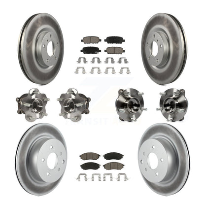 Kit de plaquettes de rotor de frein, roulement de moyeu avant et arrière (10 pièces) pour INFINITI G37 EX35 G2