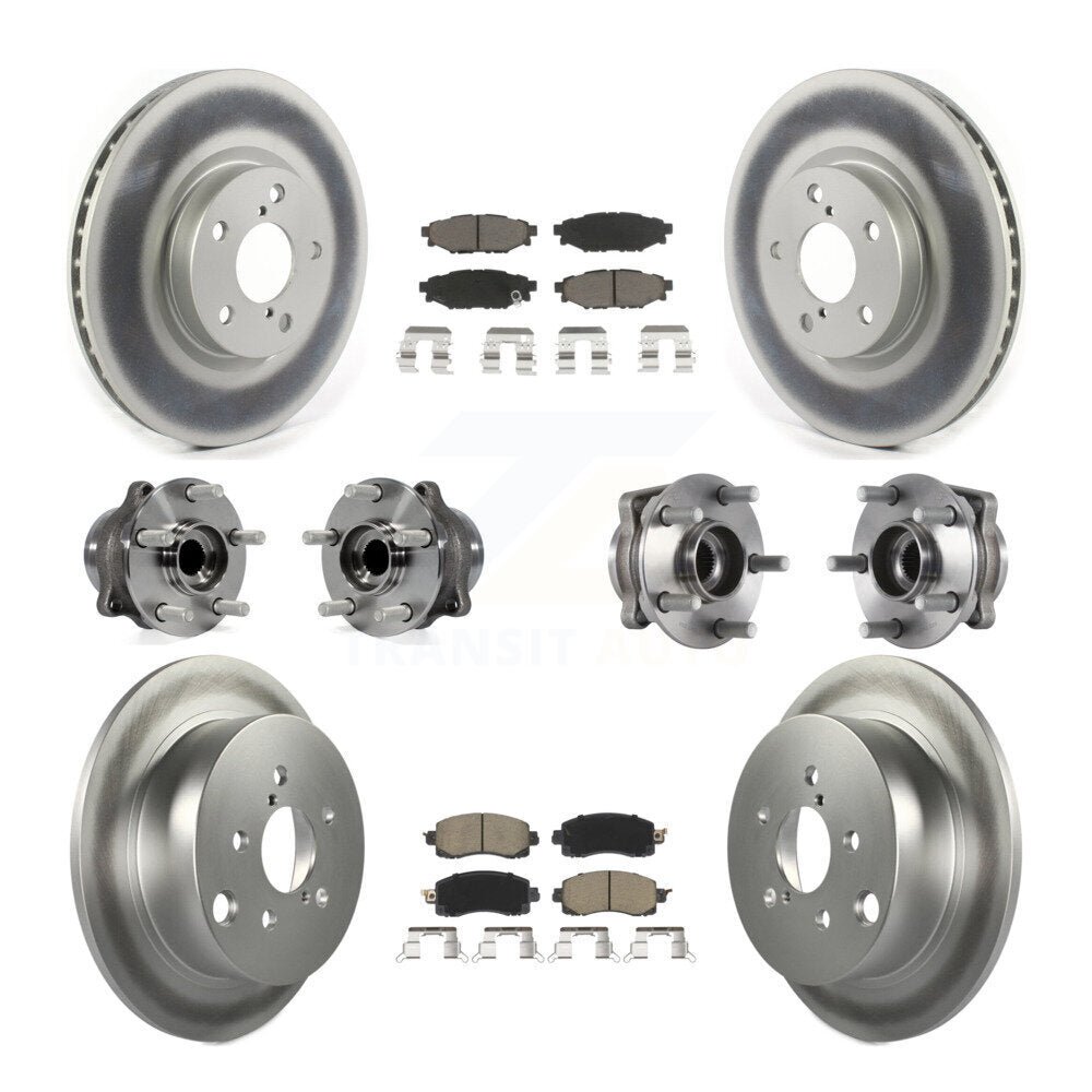 Kit de plaquettes de Rotor de frein à disque revêtu de roulement de moyeu avant et arrière (10 pièces) pour Subaru Imprez