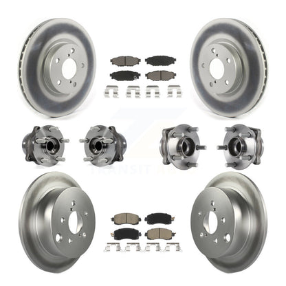 Kit de plaquettes de Rotor de frein à disque revêtu de roulement de moyeu avant et arrière (10 pièces) pour Subaru Imprez
