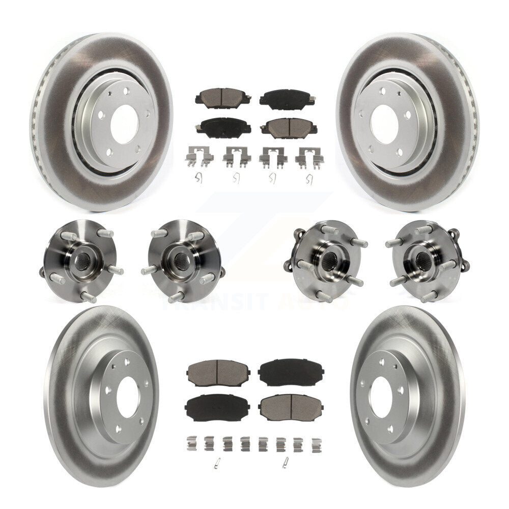 Kit de Rotor et de plaquettes de frein à disque revêtus de roulement de moyeu avant et arrière (10 pièces) pour Mazda CX-