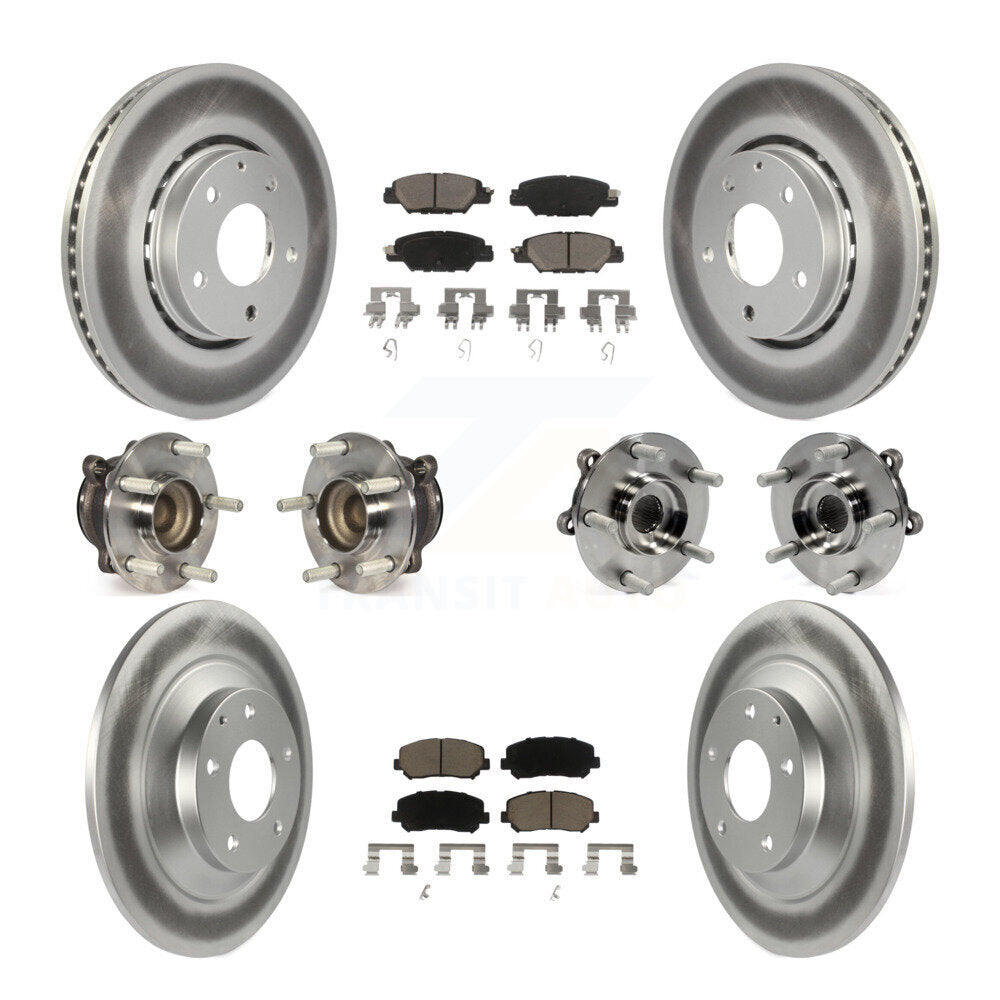 Kit de Rotor et de plaquettes de frein à disque revêtus de roulement de moyeu avant et arrière (10 pièces) pour Mazda CX-