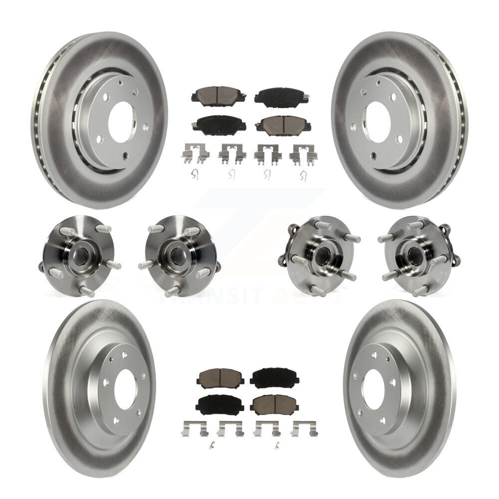 Kit de Rotor et de plaquettes de frein à disque revêtus de roulement de moyeu avant et arrière (10 pièces) pour Mazda CX-