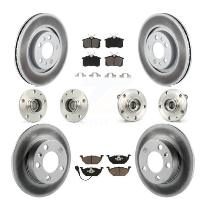 Kit de rotors et plaquettes de frein revêtus de roulement de moyeu avant et arrière (10 pièces) pour Volkswagen Jett