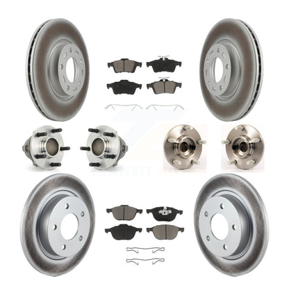 Kit de rotors et plaquettes de frein à disque revêtus de roulements de moyeu avant et arrière (10 pièces) pour Mazda