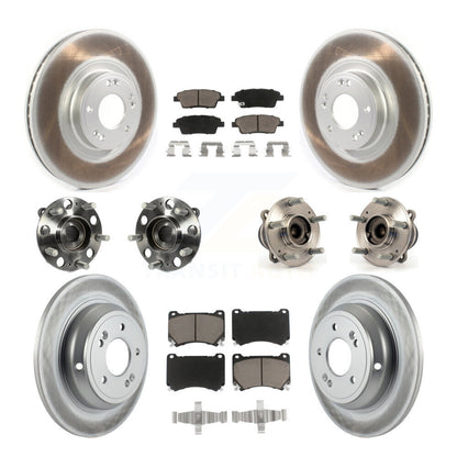 Kit de rotor et de plaquettes de frein revêtus de roulement de moyeu avant et arrière (10 pièces) pour Hyundai Genesi