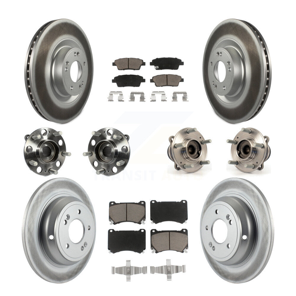 Kit de plaquettes de rotor de frein, roulement de moyeu avant et arrière (10 pièces) pour Hyundai Genesis 5.0