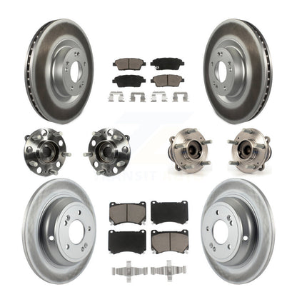 Kit de plaquettes de rotor de frein, roulement de moyeu avant et arrière (10 pièces) pour Hyundai Genesis 5.0