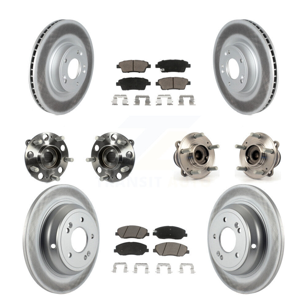 Kit de plaquettes de Rotor de frein, roulement de moyeu avant et arrière (10 pièces) pour Hyundai Genesis 3.8