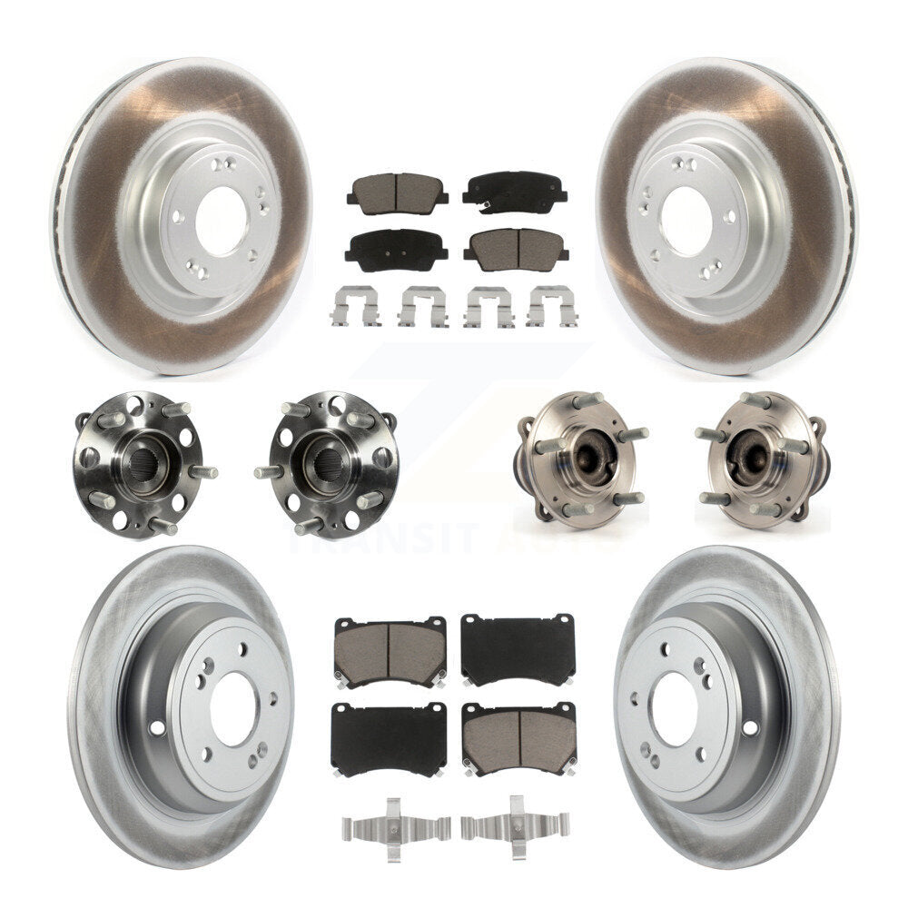 Kit de plaquettes de Rotor de frein, roulement de moyeu avant et arrière (10 pièces) pour Hyundai Genesis 4.6
