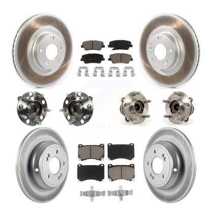 Kit de plaquettes de Rotor de frein, roulement de moyeu avant et arrière (10 pièces) pour Hyundai Genesis 4.6