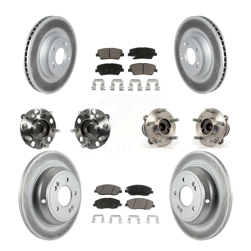 Kit de plaquettes de Rotor de frein, roulement de moyeu avant et arrière (10 pièces) pour Hyundai Genesis 3.8