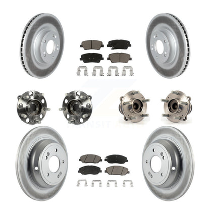Kit de plaquettes de Rotor de frein, roulement de moyeu avant et arrière (10 pièces) pour Hyundai Genesis 3.8