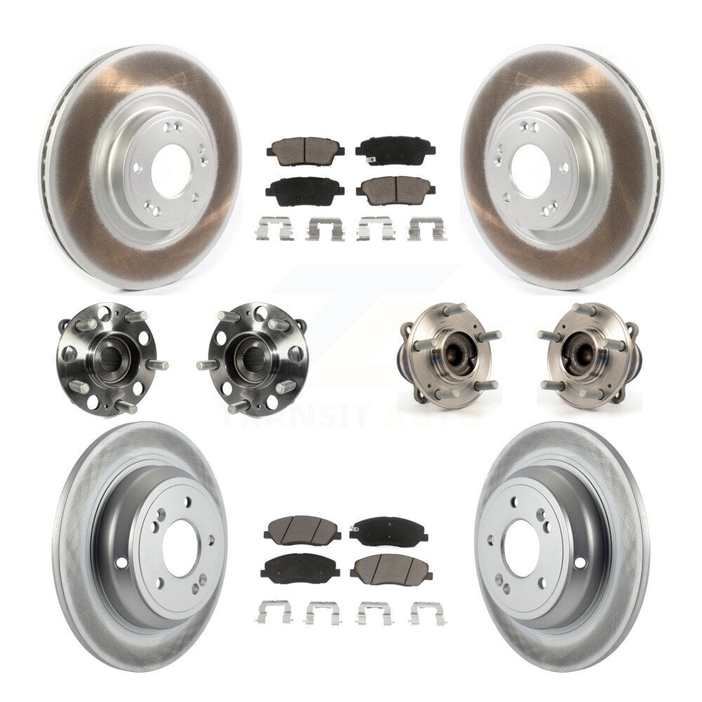 Kit de plaquettes de Rotor de frein, roulement de moyeu avant et arrière (10 pièces) pour Hyundai Genesis 3.8