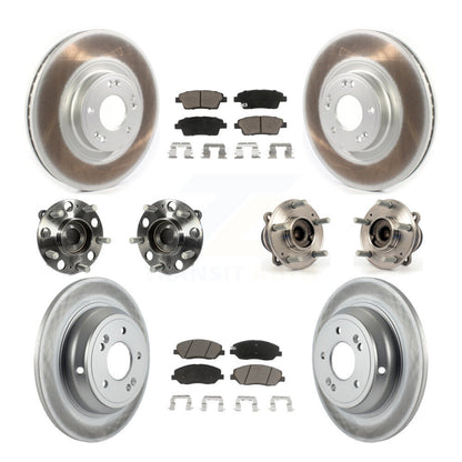 Kit de plaquettes de Rotor de frein, roulement de moyeu avant et arrière (10 pièces) pour Hyundai Genesis 3.8