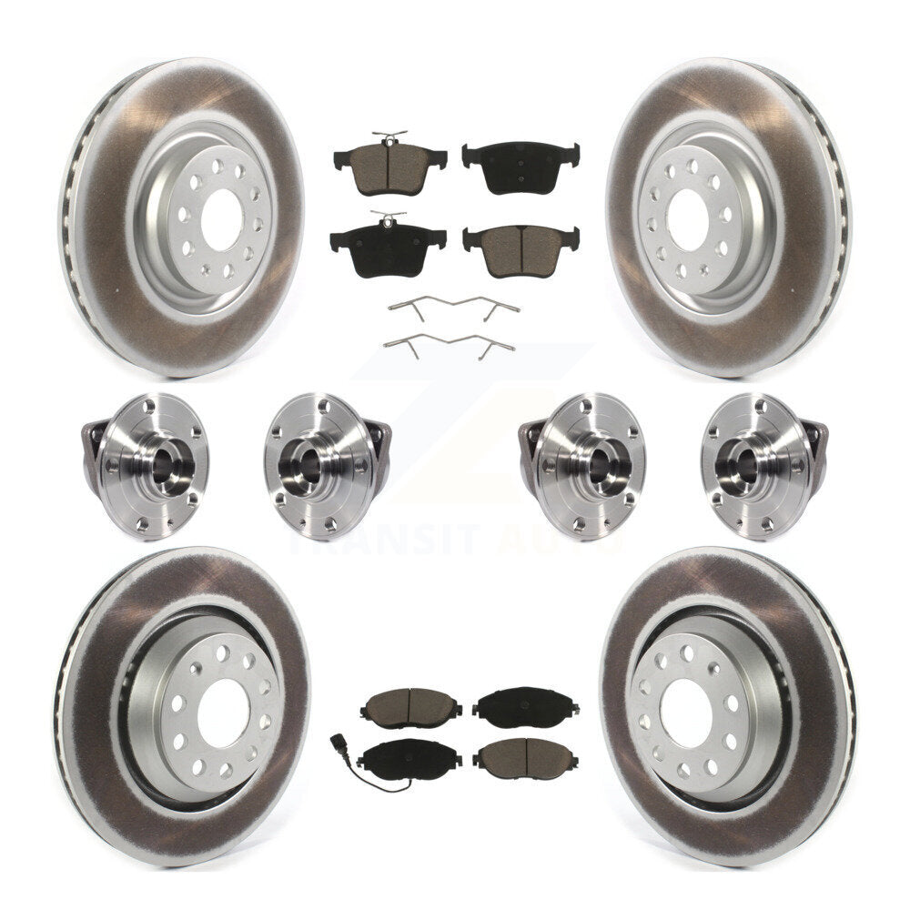 Kit de plaquettes de rotor de frein enduites de roulement de moyeu avant et arrière (10 pièces) pour Audi Q3 volkswagen