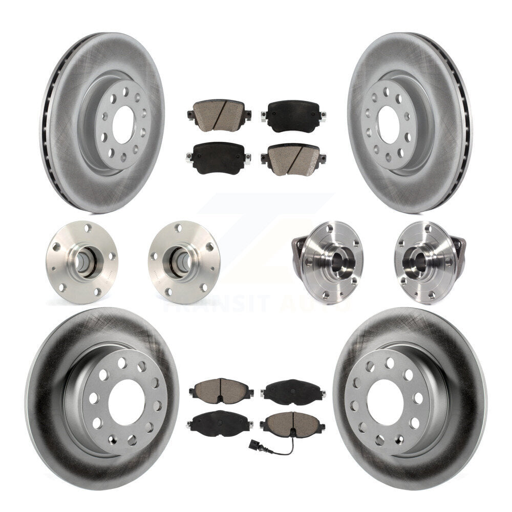 Kit de plaquettes de Rotor de frein à disque revêtu de roulement de moyeu avant et arrière (10 pièces) pour Volkswagen GT
