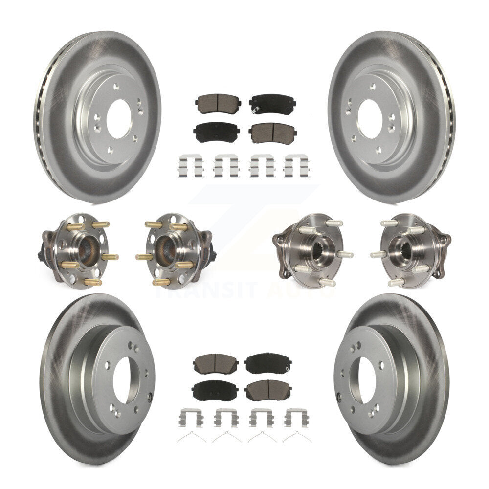 Kit de plaquettes de Rotor de frein à disque revêtu de roulement de moyeu avant et arrière (10 pièces) pour Hyundai Sonat