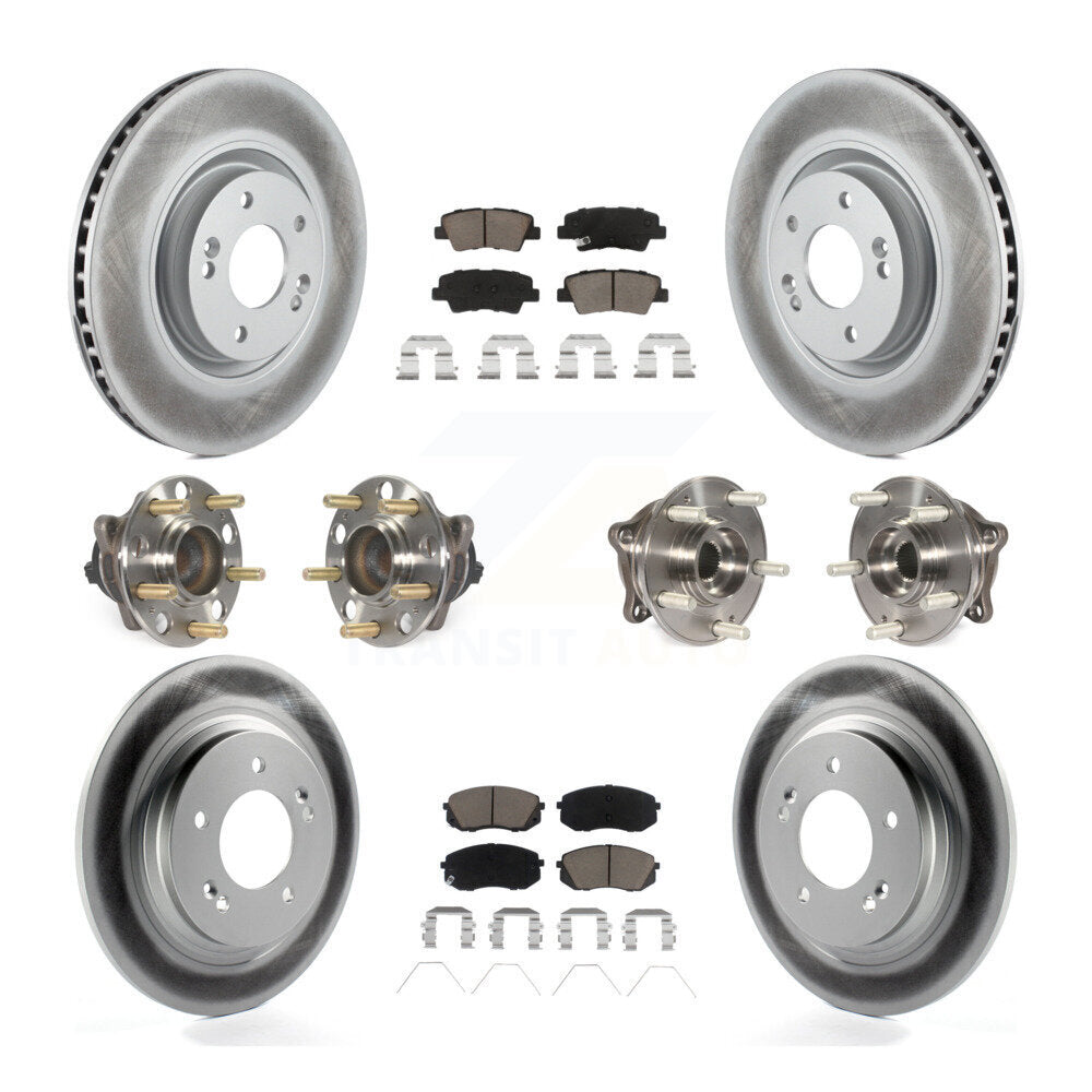 Kit de plaquettes de Rotor de frein à disque revêtu de roulement de moyeu avant et arrière (10 pièces) pour Hyundai Sonat
