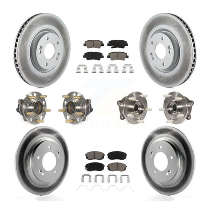 Kit de plaquettes de Rotor de frein à disque revêtu de roulement de moyeu avant et arrière (10 pièces) pour Hyundai Sonat
