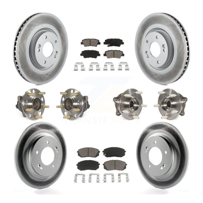 Kit de plaquettes de Rotor de frein à disque revêtu de roulement de moyeu avant et arrière (10 pièces) pour Hyundai Sonat