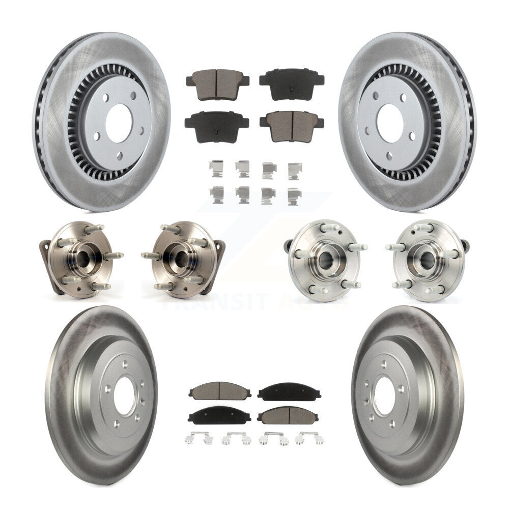 Kit de plaquettes de Rotor de frein revêtues de roulement de moyeu avant et arrière (10 pièces) pour Ford Five Hundres