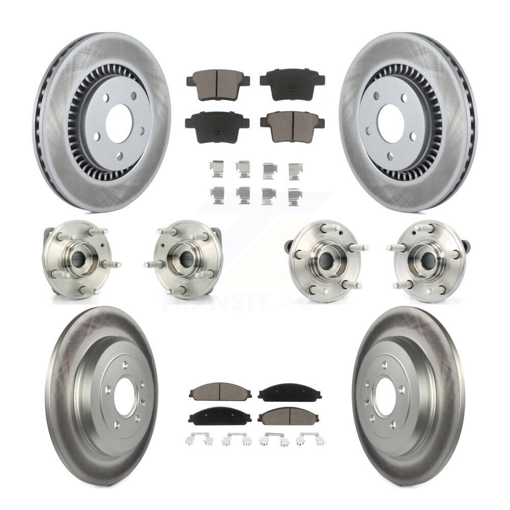 Kit de plaquettes de Rotor de frein revêtues de roulement de moyeu avant et arrière (10 pièces) pour Ford Five Hundres