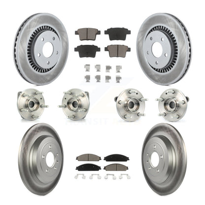 Kit de plaquettes de Rotor de frein revêtues de roulement de moyeu avant et arrière (10 pièces) pour Ford Five Hundres