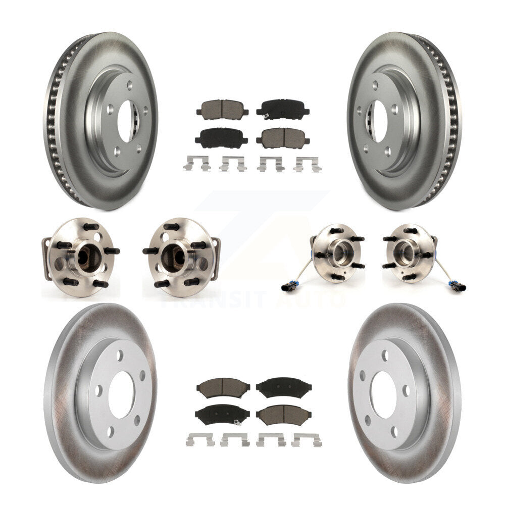 Kit de plaquettes de Rotor de frein, roulement de moyeu avant et arrière (10 pièces) pour Buick LaCrosse Gran