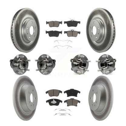 Kit de plaquettes de Rotor de frein revêtues de roulement de moyeu avant et arrière (10 pièces) pour Ford Fusion Lincol