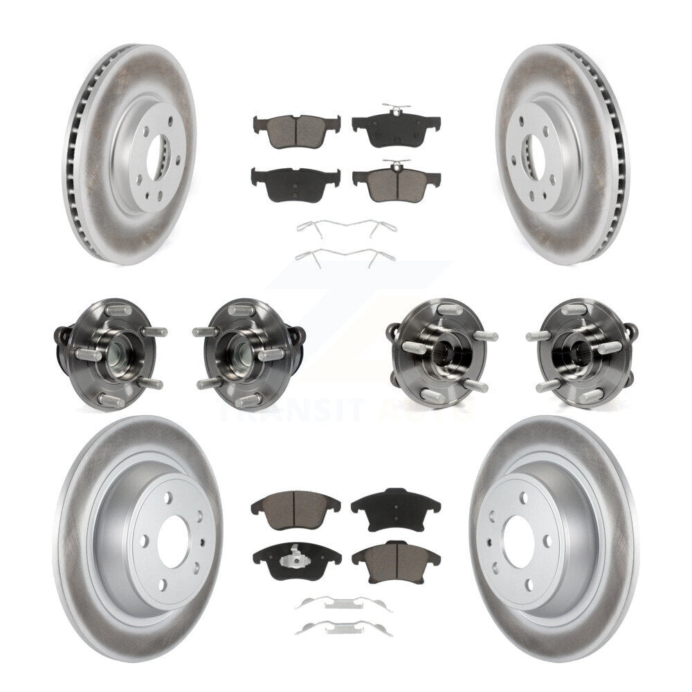 Kit de plaquettes de Rotor de frein revêtues de roulement de moyeu avant et arrière (10 pièces) pour Ford Fusion Lincol