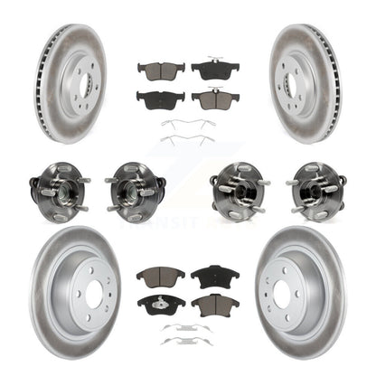 Kit de plaquettes de Rotor de frein revêtues de roulement de moyeu avant et arrière (10 pièces) pour Ford Fusion Lincol