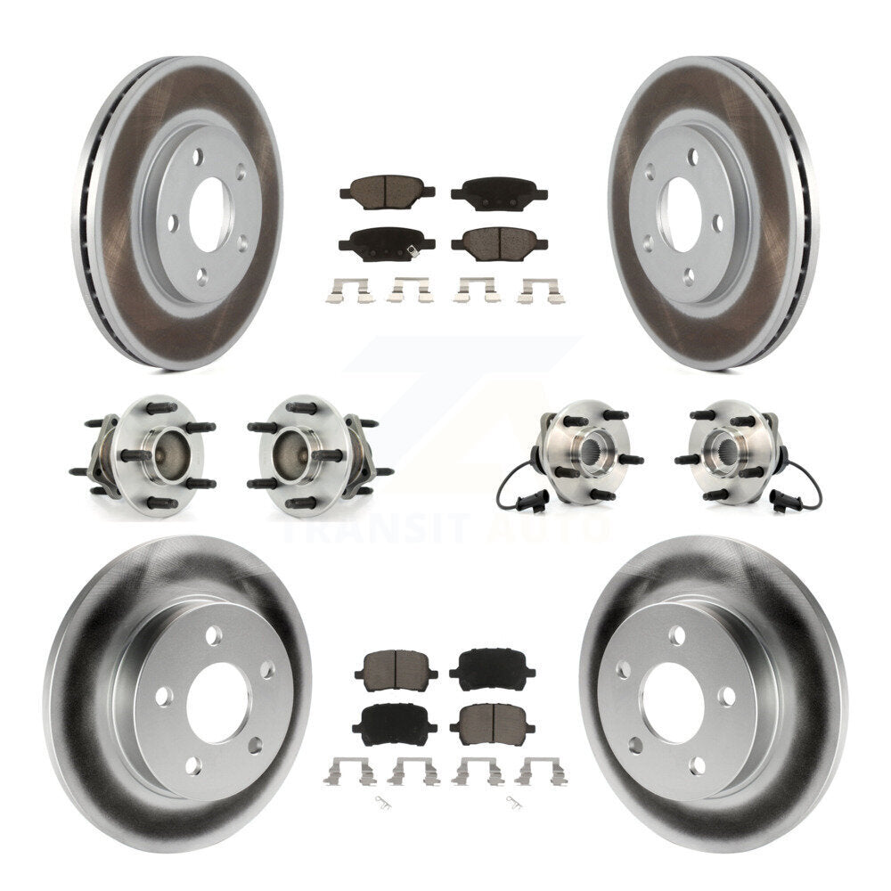 Kit de plaquettes de Rotor de frein revêtues de roulement de moyeu avant et arrière (10 pièces) pour Chevrolet Malibu G