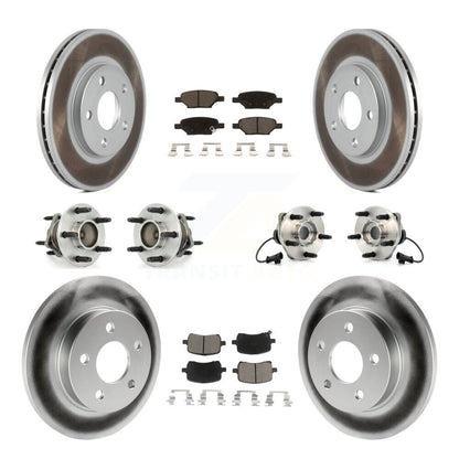 Kit de rotors et plaquettes de frein revêtus de roulement de moyeu avant et arrière (10 pièces) pour Chevrolet Malib