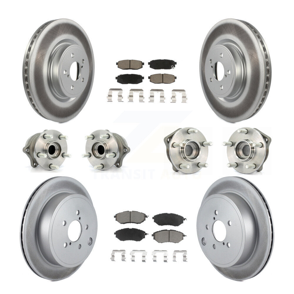 Kit de plaquettes de Rotor de frein, roulement de moyeu avant et arrière (10 pièces) pour Subaru Outback Legac