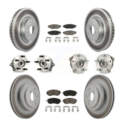 Kit de plaquettes de rotor de frein à disque revêtues de roulement de moyeu avant et arrière (10 pièces) pour Subaru Legac