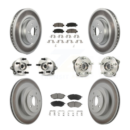 Kit de plaquettes de rotor de frein à disque revêtues de roulement de moyeu avant et arrière (10 pièces) pour Subaru Legac