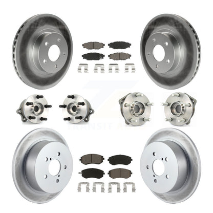 Kit de plaquettes de rotor de frein à disque revêtues de roulement de moyeu avant et arrière (10 pièces) pour Subaru Legac