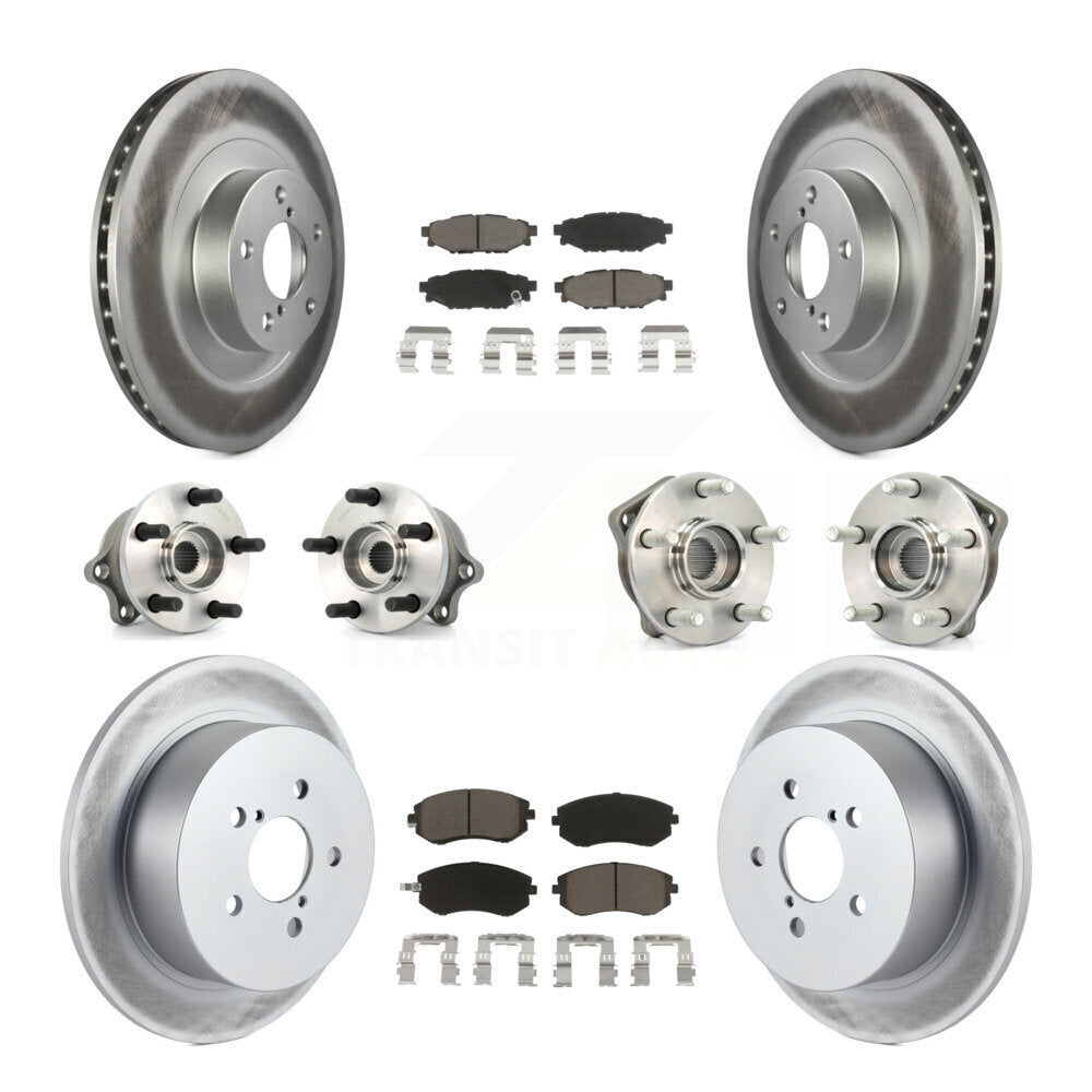 Kit de plaquettes de Rotor de frein, roulement de moyeu avant et arrière (10 pièces) pour Subaru Outback Legac