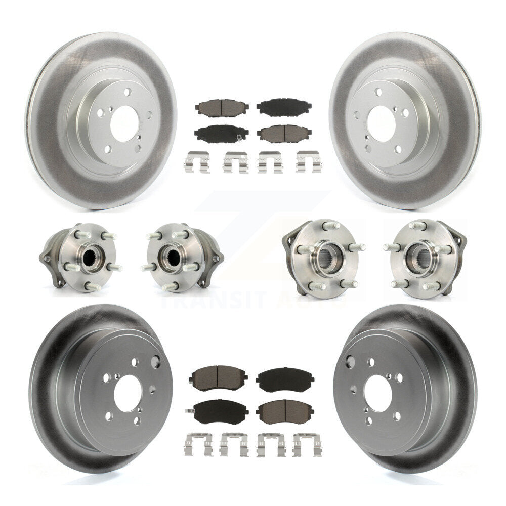 Kit de plaquettes de Rotor de frein, roulement de moyeu avant et arrière (10 pièces) pour Subaru Outback Legac