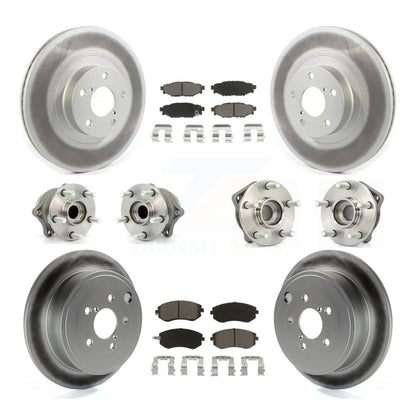 Kit de plaquettes de Rotor de frein, roulement de moyeu avant et arrière (10 pièces) pour Subaru Outback Legac
