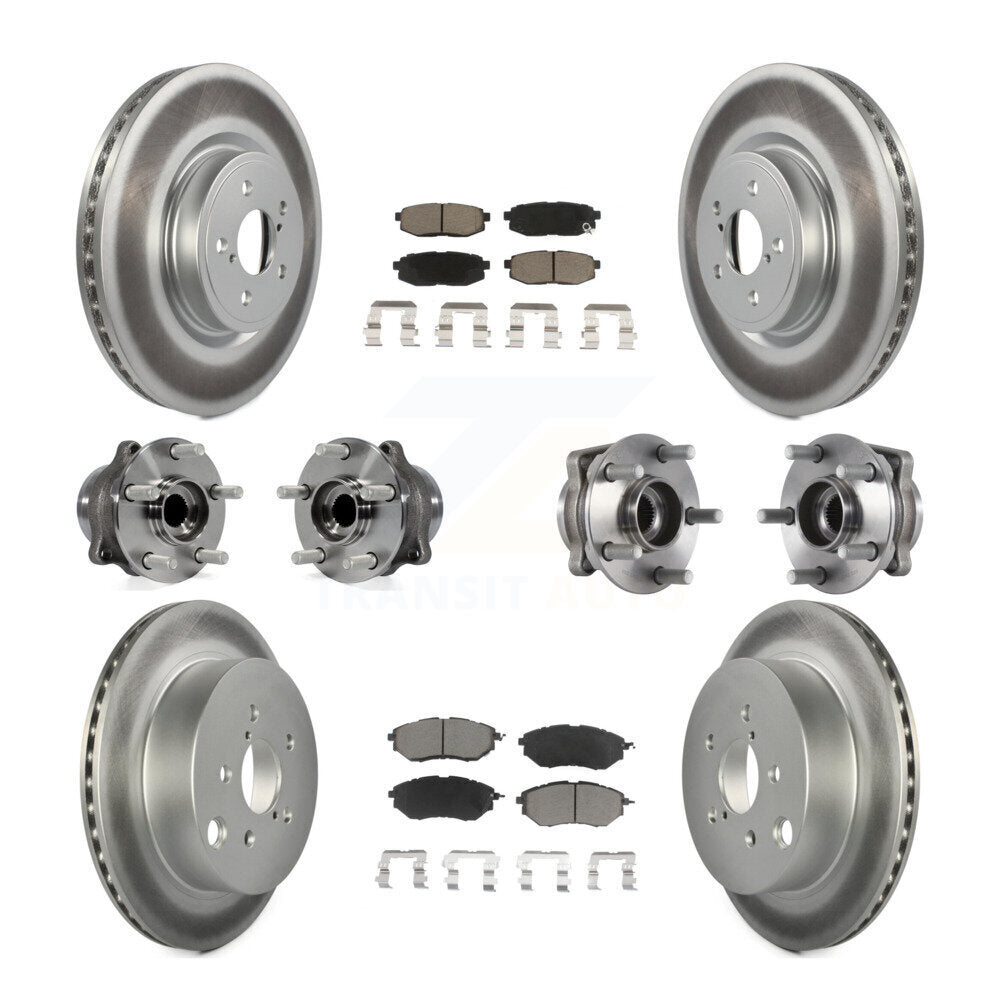 Kit de plaquettes de rotor de frein, roulement de moyeu avant et arrière (10 pièces) pour Subaru Forester 2.0