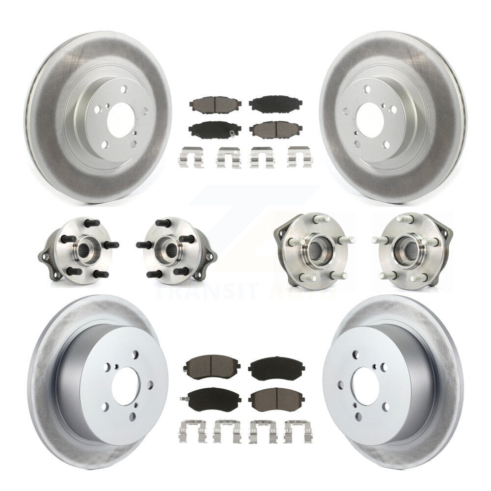 Kit de plaquettes de Rotor de frein, roulement de moyeu avant et arrière (10 pièces) pour Subaru Outback Legac