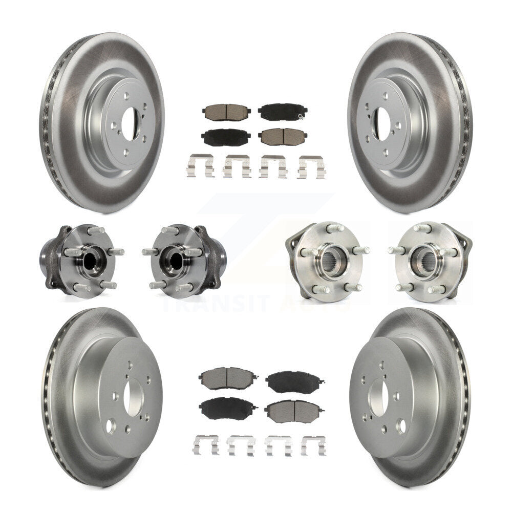 Kit de plaquettes de rotor de frein, roulement de moyeu avant et arrière (10 pièces) pour Subaru Forester 2.0