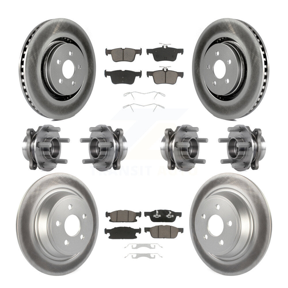 Kit de plaquettes de Rotor de frein, roulement de moyeu avant et arrière (10 pièces) pour Ford Edge Lincoln MK