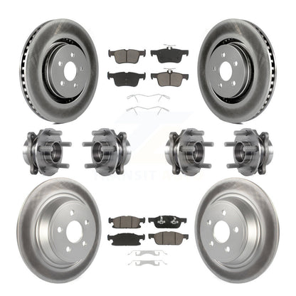 Kit de plaquettes de Rotor de frein, roulement de moyeu avant et arrière (10 pièces) pour Ford Edge Lincoln MK