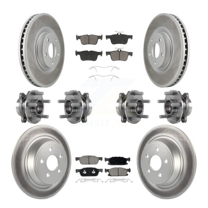 Kit de plaquettes de Rotor de frein revêtues de roulement de moyeu avant et arrière (10 pièces) pour Lincoln Continenta