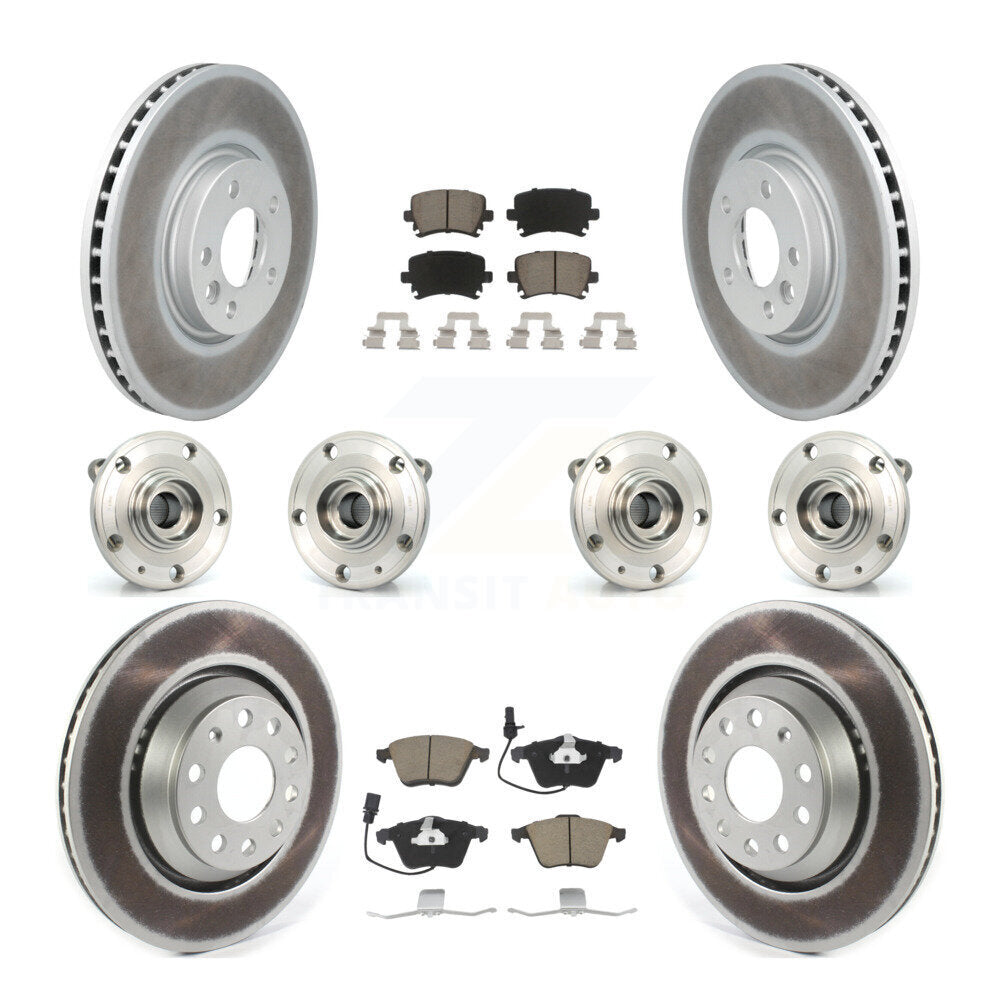 Kit de plaquettes de rotor de frein à disque revêtues de roulement de moyeu avant et arrière (10 pièces) pour Volkswagen C