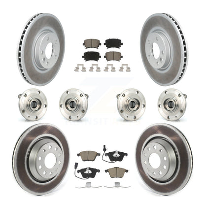 Kit de plaquettes de rotor de frein à disque revêtues de roulement de moyeu avant et arrière (10 pièces) pour Volkswagen C